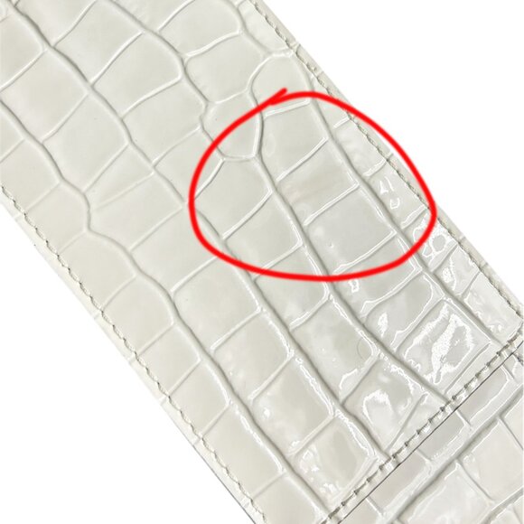 Michael Kors Convertible Leather Clut Optic White Retail $298 Clearance Sale - Picture 8 of 12